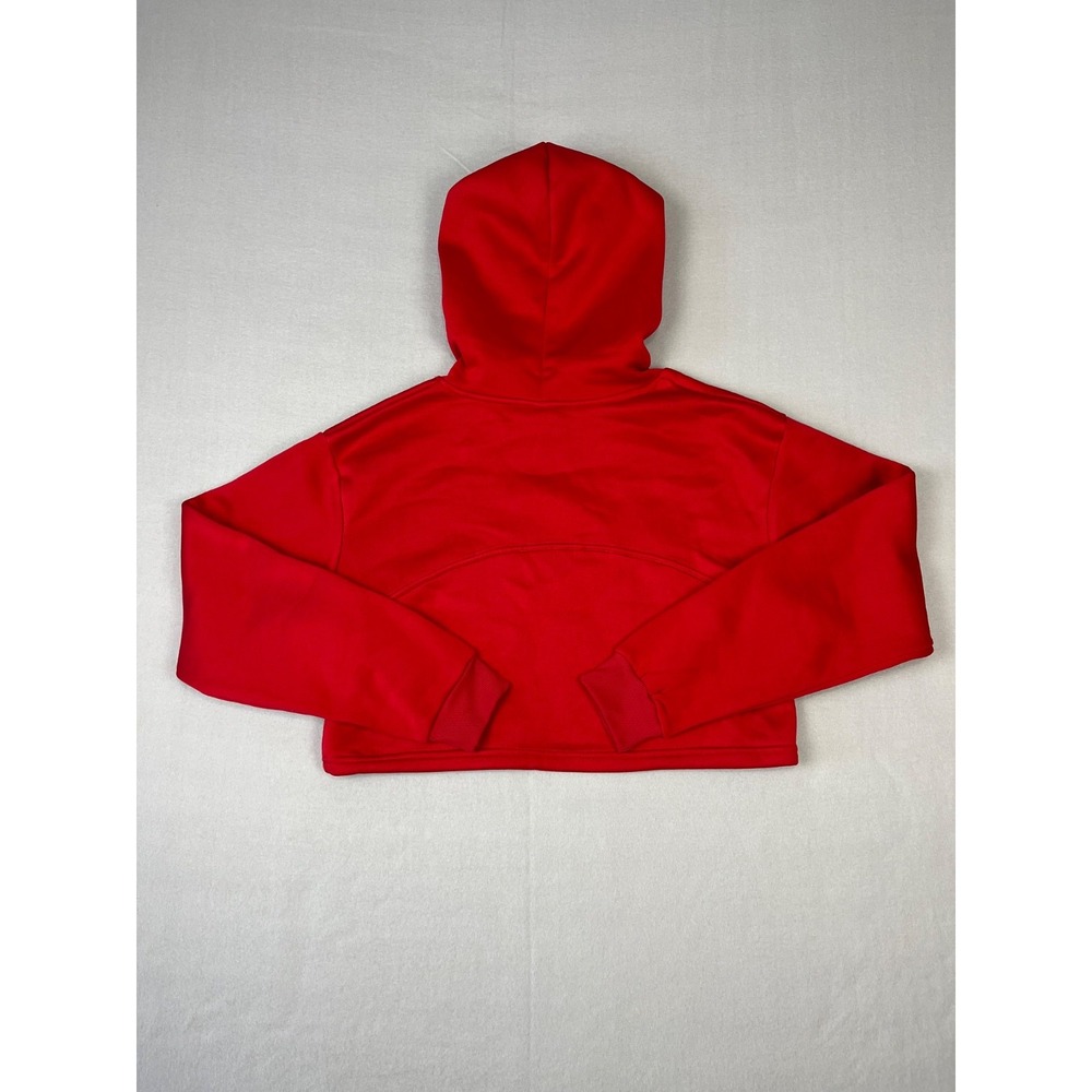 Kansas City Chiefs Hoodie Womens M Red Cropped Sweatshirt Pullover Relaxed - Picture 8 of 9